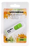 Флешка OltraMax 250 4GB черный/желтый