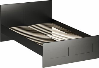 Кровать ГУД ЛАКК Сириус, двуспальная, 120х200 см, черная, дуб венге