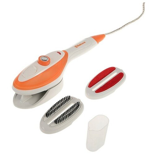 Отпариватель-щётка Sakura SA-3921AW ручной 1200 Вт 3 режима 2 насадки 120 мл 25 гмин 338800₽