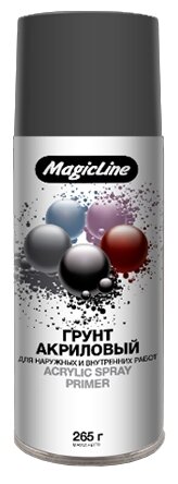 Грунтовка антикоррозийная Magic Line Грунт акриловый, 0.27 кг, серый