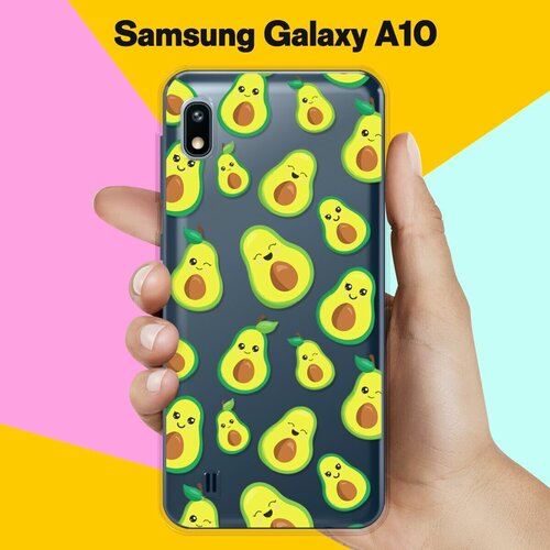 Силиконовый чехол Много авокадо на Samsung Galaxy A10