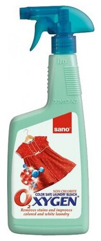 Пятновыводитель Sano Oxygen Spray, 750 мл, 800 г, универсальное, для цветных тканей