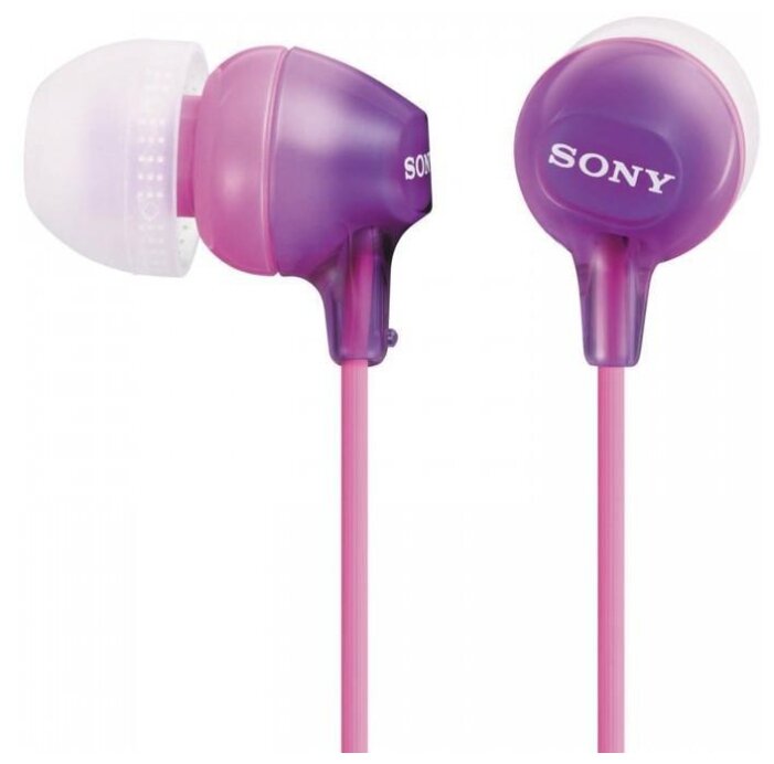 Наушники Sony MDR-EX15LP, mini jack 3.5 mm, фиолетовый