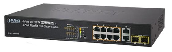 8-Port 10/100TX 802.3at High Power POE + 2-Port Gigabit TP/SFP Combo Managed Ethernet Switch (120W) Planet - фото №2