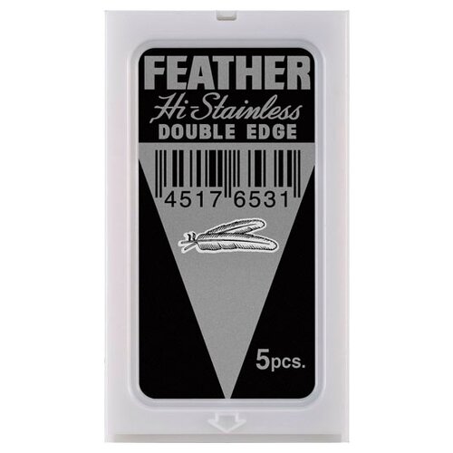 Лезвия для Т-образного станка Feather Hi-Stainless, серый.., 5 шт. лезвия для т образного станка gillette rubie plus 5 шт