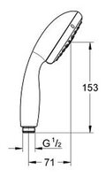 Лейка для душа Grohe New Tempesta 100 28419001 хром