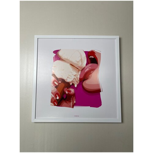 Картина на пластиковом полотне в раме DariArt «Мороженое» 53*53