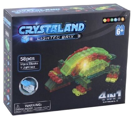 Светящийся конструктор Crystaland 4 в 1 Морские животные