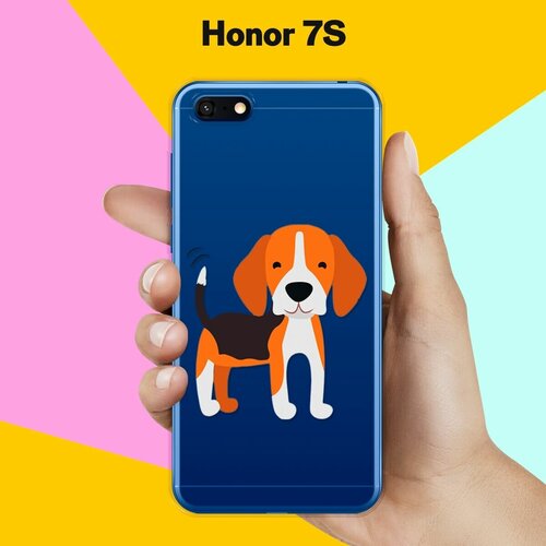 силиконовый чехол толстый бигль на honor 7s Силиконовый чехол Довольный Бигль на Honor 7S