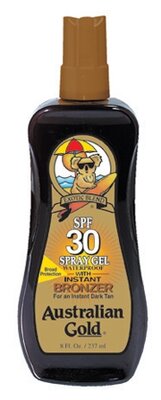 Australian Gold Спрей-гель с бронзатором SPF 30