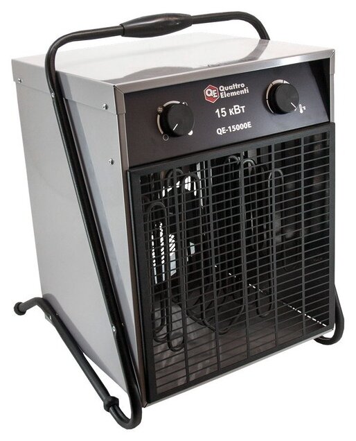 Нагреватель воздуха электрический QUATTRO ELEMENTI QE-15000 E с ТЭН (7.5 / 15кВт, 380В-3ф, 1400 м3/ч
