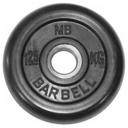 фото Диск обрезиненный barbell mb (металлическая втулка) 1.25 кг / диаметр 51 мм mb barbell