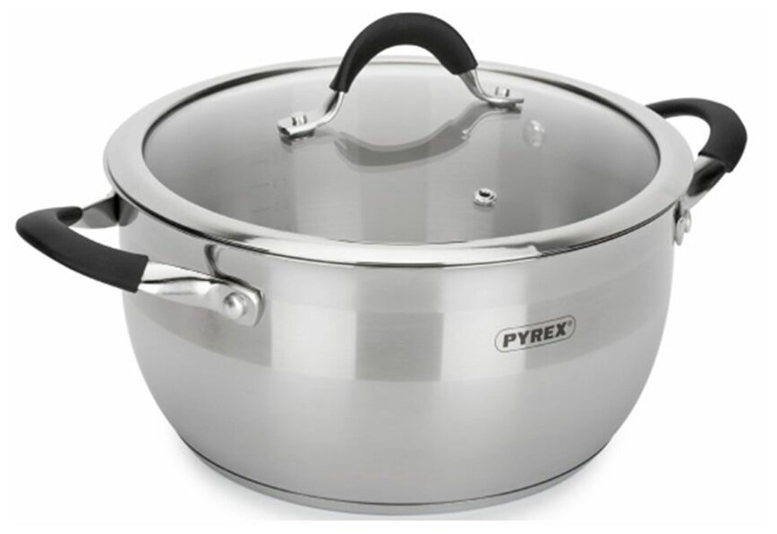 Кастрюля PYREX Comfort , 1.9л, с крышкой, серебристый - фото №1