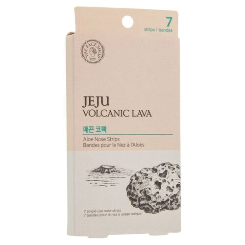 фото TheFaceShop патчи для носа от черных точек Jeju Volcanic Lava с экстрактом алоэ, 7 шт.