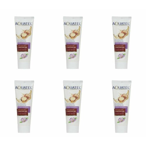 Aquatel Крем для рук Комплексный с маслом ши, 75 мл, 6 шт