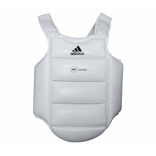 Защита корпуса детская Body Protector WKF белая c черным логотипом XS