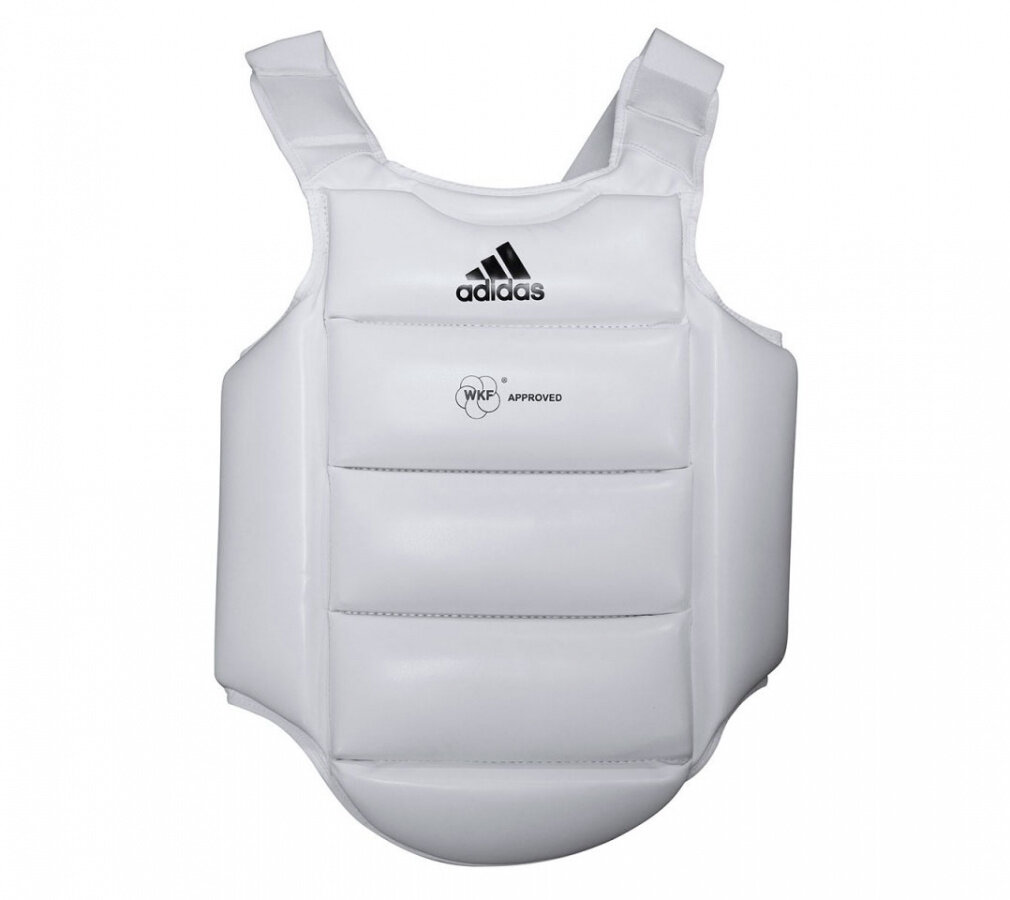 Защита корпуса детская Body Protector wkf белая c черным логотипом (размер S, бело-черный) S