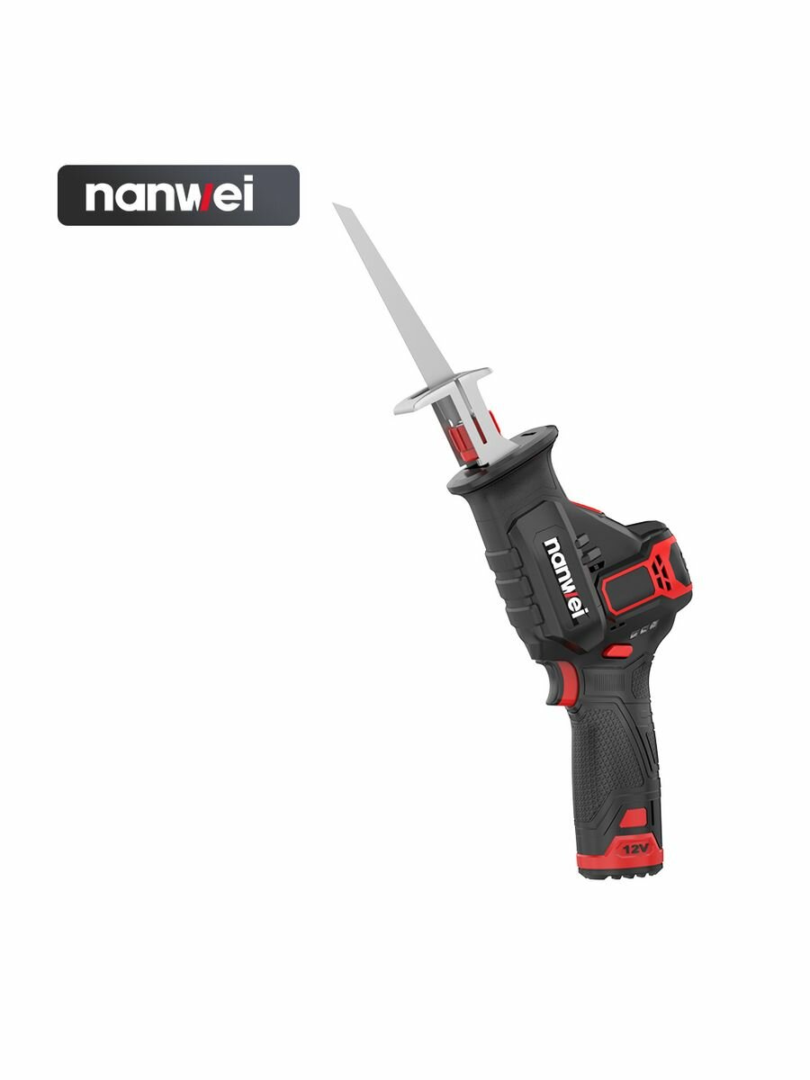 NANWEI 12V мини сабельная пила Зарядка Type-C 2700r/min аккумуляторная 2.0ah