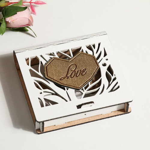 Шкатулка для колец Стильная 10 х 95 х 2см МДФ 474₽