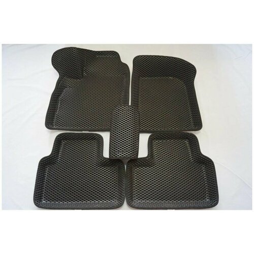 Коврики на пол ВАЗ 1118 Калина 2190 Гранта EVA 3D c бортами черные кант черный 3149₽