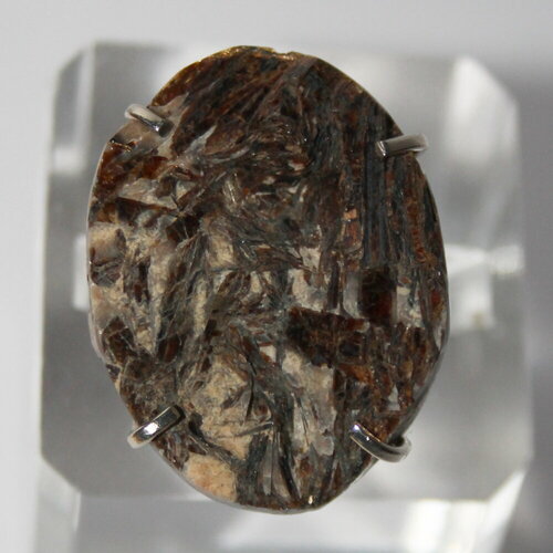 Кольцо True Stones, астрофиллит, размер 18, коричневый
