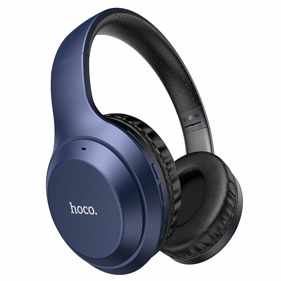 Гарнитура Bluetooth полноразмерная HOCO W30 Fun, 300 мАч, MP3/AUX складные синий