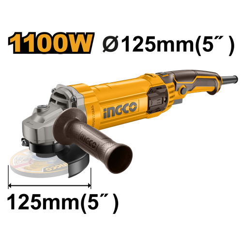 Угловая шлифовальная машина УШМ INGCO AG110038 INDUSTRIAL 125 мм 11 кВт 5015₽