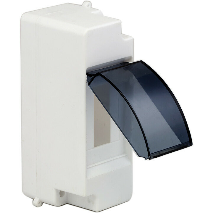 фото Коробка под автомат EKF PROxima кмпн 1/2 IP30 65х50х140 мм 2 модуля с дверцей белая