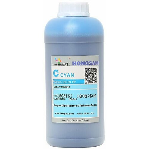 Чернила DCTec пигментные HP Z2100 Cyan (голубой) 1000 мл