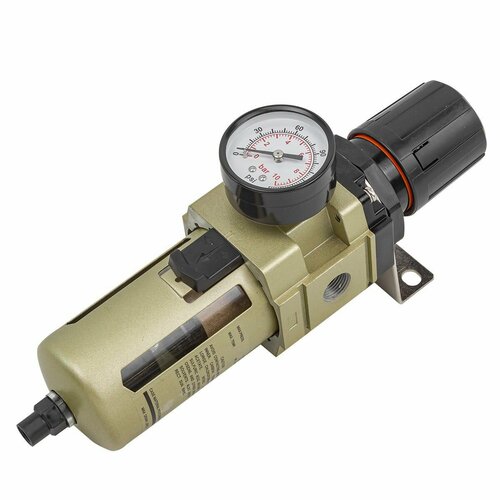 Фильтр-регулятор с индикатором давления для пневмосистем 1/2'(автоматич. слив,10Мк, 4000 л/мин, 0-10bar, раб. температура 5-60гр) Forsage F-AW4000-04D фильтр регулятор rf ew2000 02 с индикатором давления для пневмосистем 1 4 rockforce 1