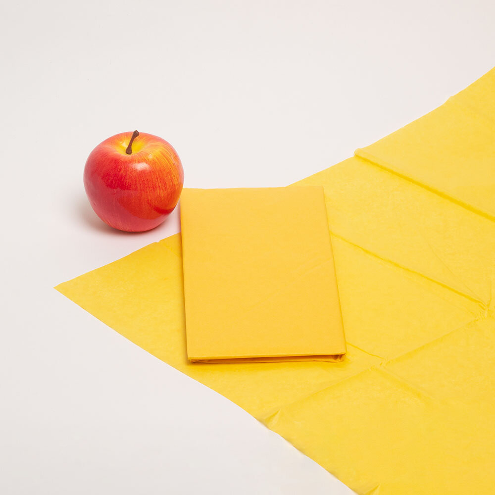 фото Бумага упаковочная тишью жёлтый в листах 50 х 65см х 10шт - 1шт.