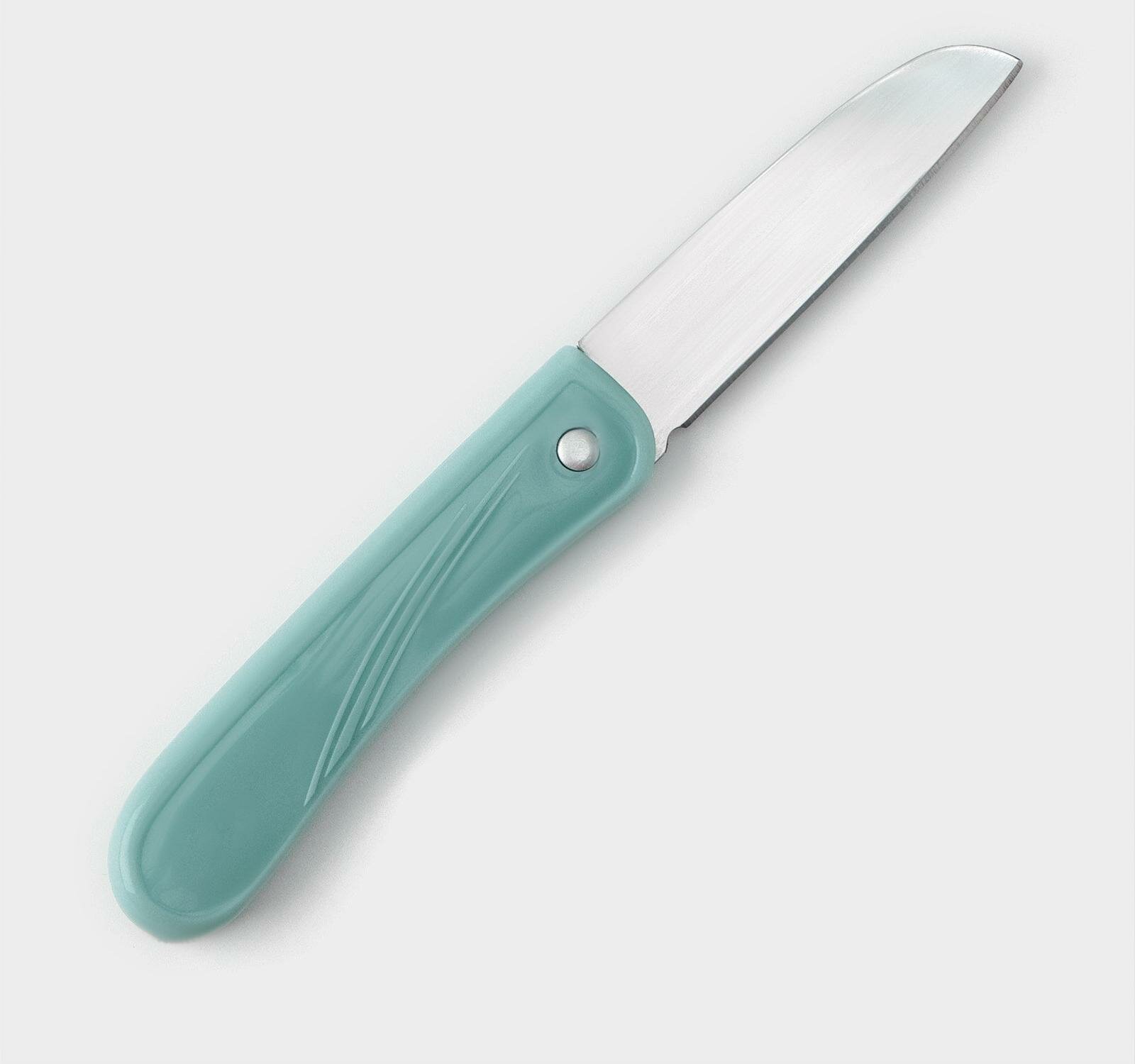 Нож для овощей кухонный складной 7 см цвет микс