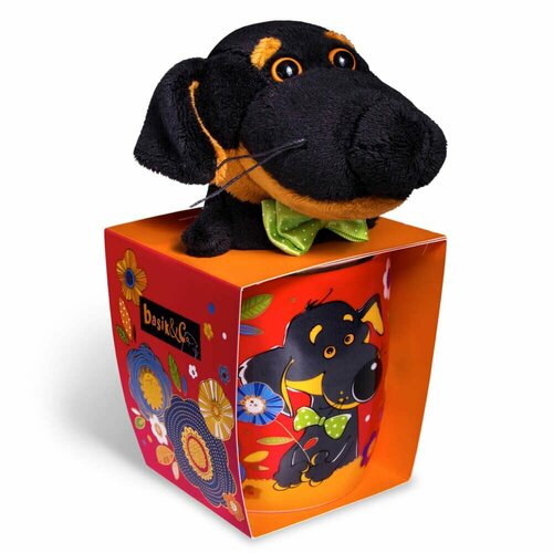 Подарочный набор Ваксон Enjoy /Чайная Кружка 400 мл с игрушкой ваксон (11 см)