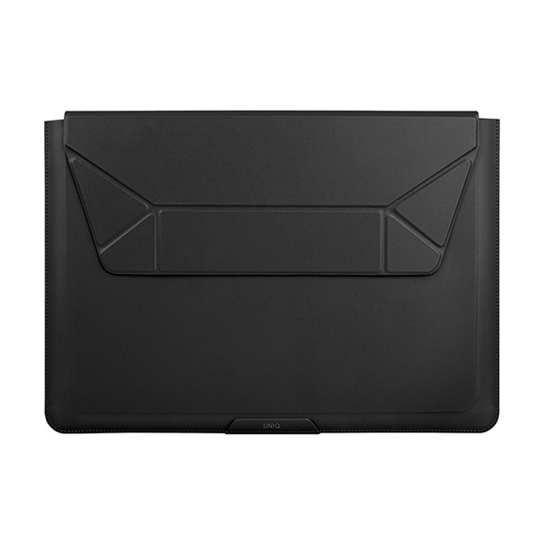 Uniq для ноутбуков 14" чехол Oslo V.2 PU leather Magnetic Laptop sleeve/foldable stand Jet Black