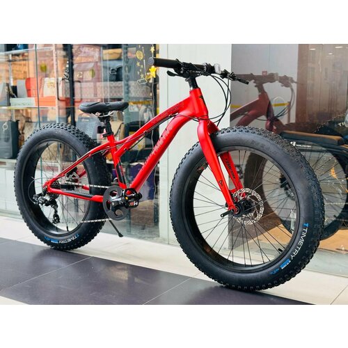 Фэтбайк велосипед горный подростковый скоростной Time Try ТТ120 8s 24 дюймов подростковый мужской и женский для прогулки скоростной спортивный велик красный 3999000₽