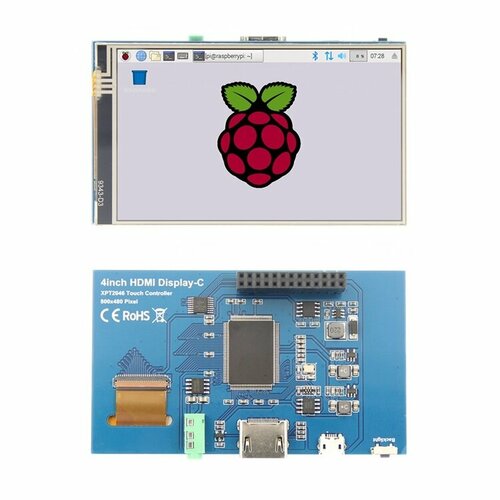 lcd дисплей 5 800x480 hdmi тачскрин для raspberry pi 4' дюймовый тачскрин дисплей-монитор-экран 800-480 HDMI для Raspberry Pi 3b, touchscreen IPS HD