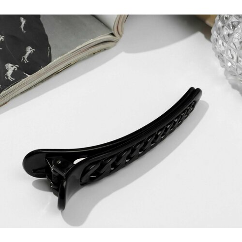 Зажим для волос Вивьен звенья 9 см чёрный 244₽