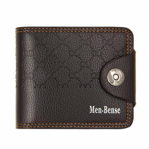 Кошелек Men Bense, фактура матовая, тиснение, коричневый