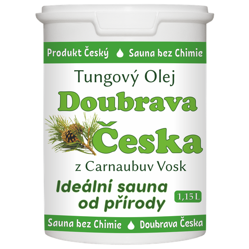 Тунговое масло с карнаубским воском Doubrava Ceska для бани и сауны 1.15 л