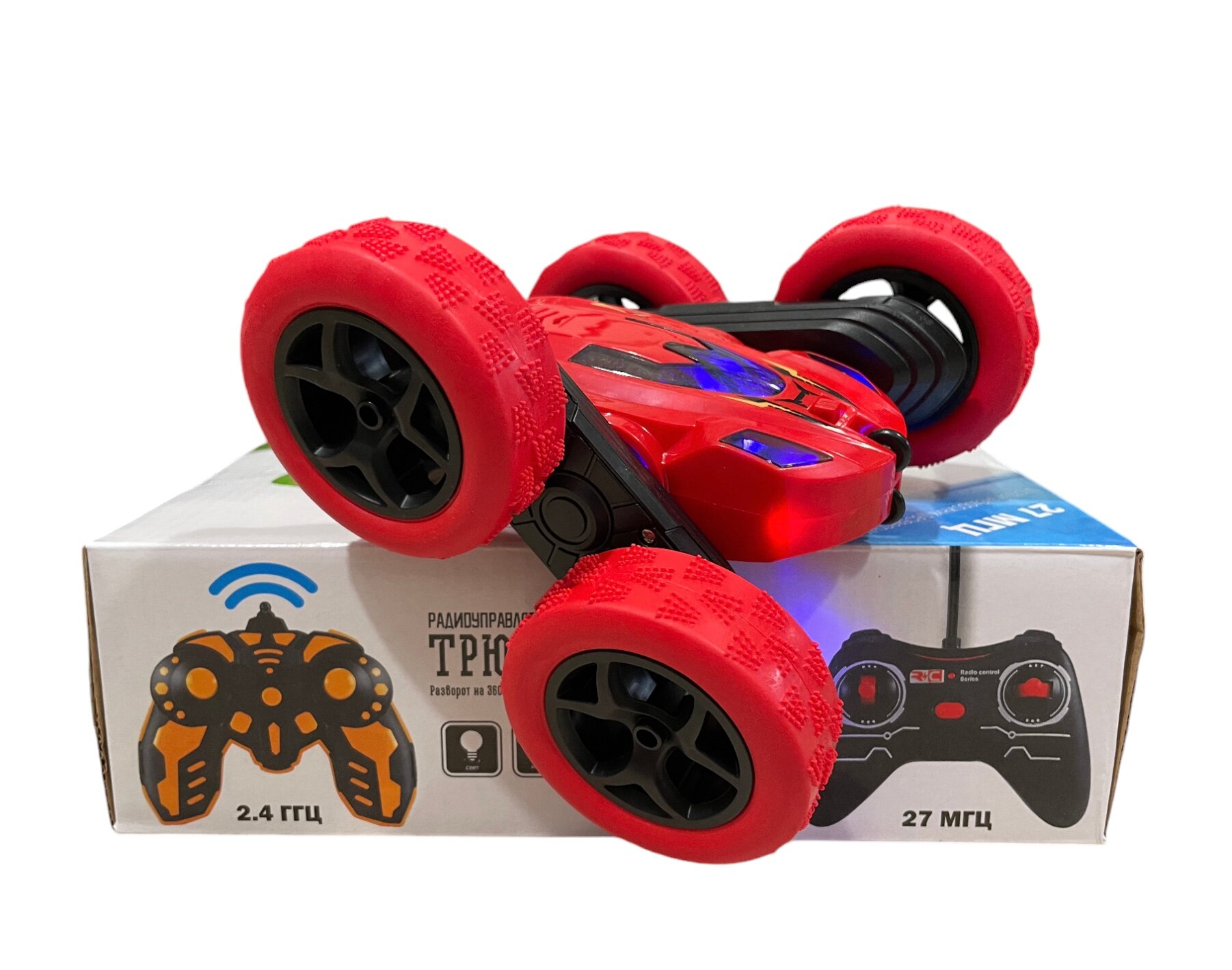 Машинка Трюковая Красная Перевертыш Вездеход Радиоуправляемая