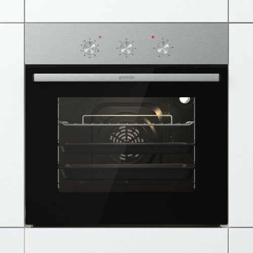 Духовой шкаф встраиваемый Gorenje BO6727E03NX A 60 см стелескопические направляющие гриль нержавеющая сталь 3356800₽