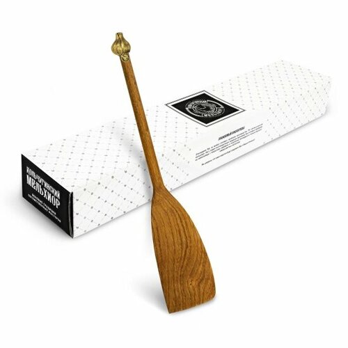 Лопатка Кольчугинский Мельхиор Чеснок деревянная с латунной накладкой широкая КМ488ЛП06 1450₽