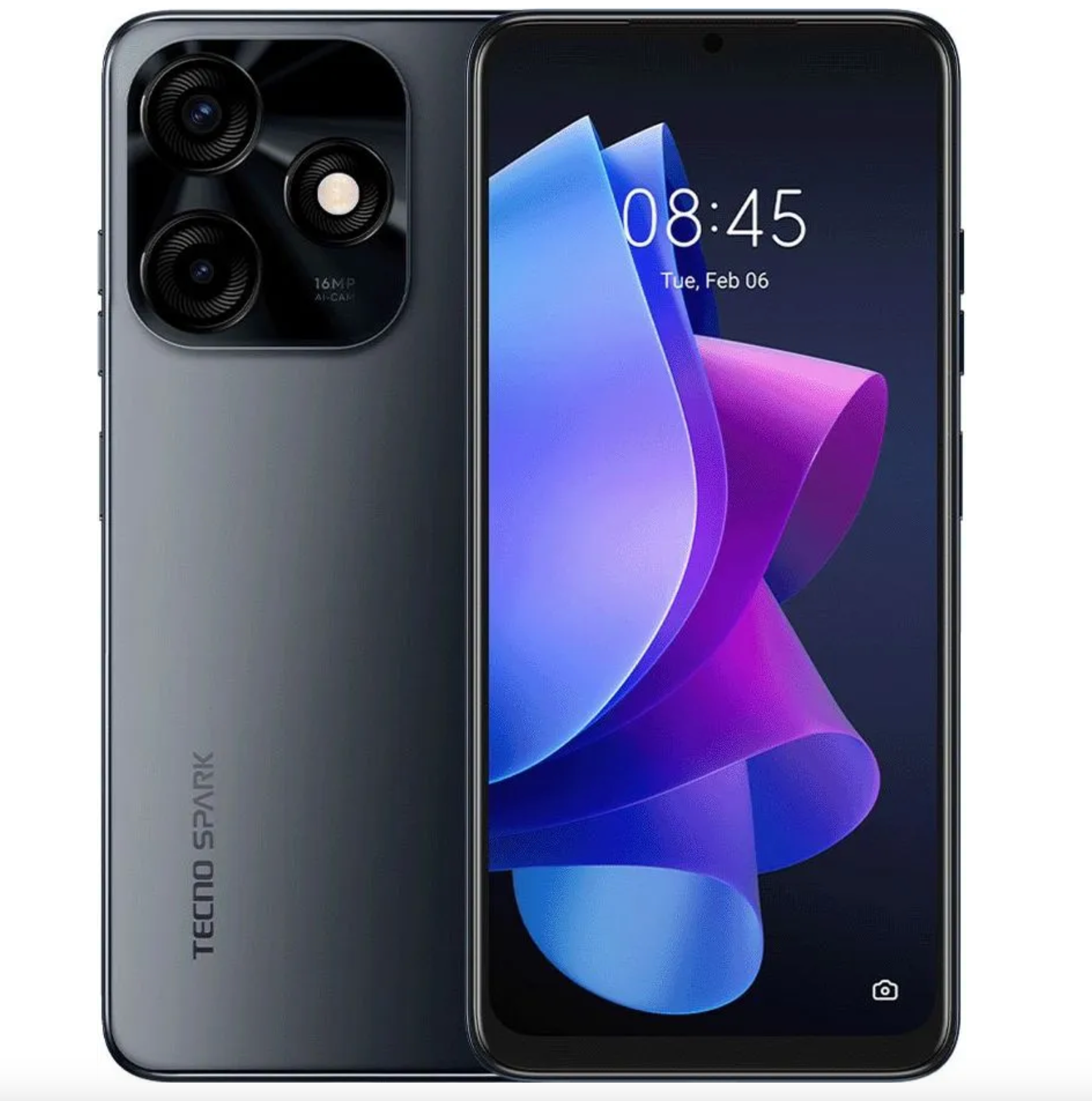 Смартфон TECNO Spark 10c 4/64 ГБ Ростест, 2 nano SIM, черный