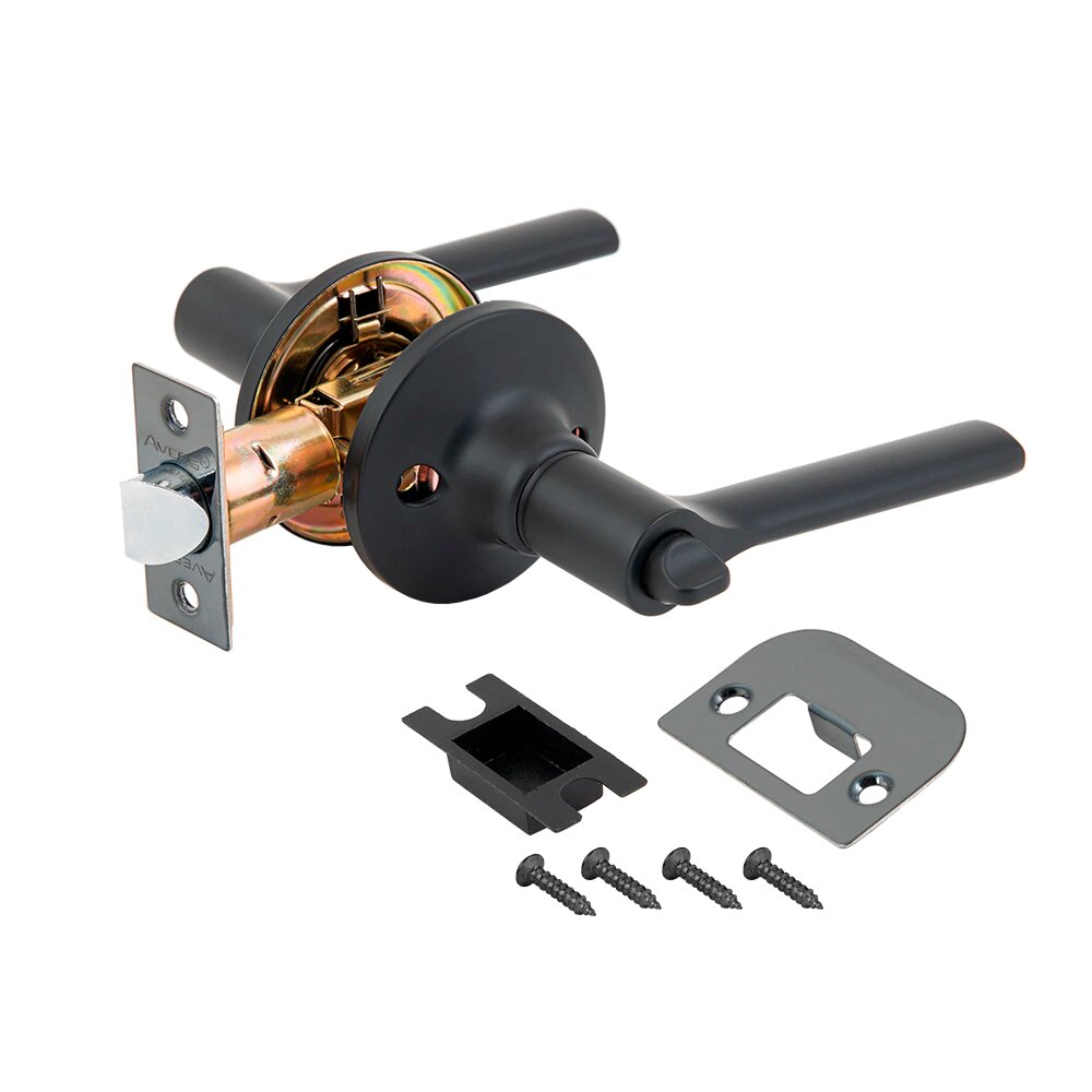 Комплект ручка + защелка с фиксатором Avers 8083-03-BLM черный