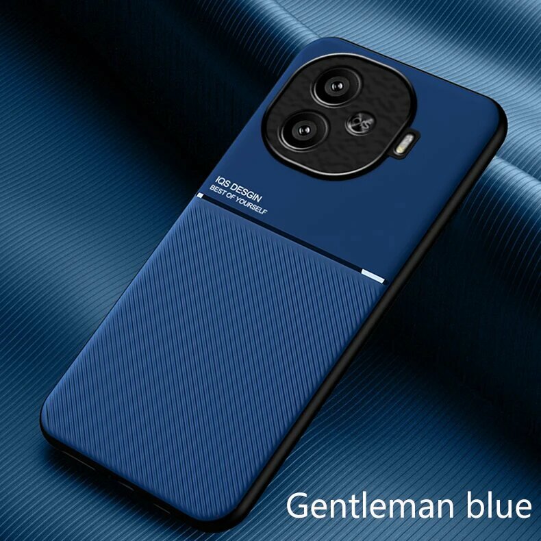 Кожа для vivo iQOO Z9 Turbo Z9x, автомобильный Магнитный силиконовый защитный чехол для телефона iQOOZ9Turbo Z9x Coque, Blue, iQOO Z9 Turbo