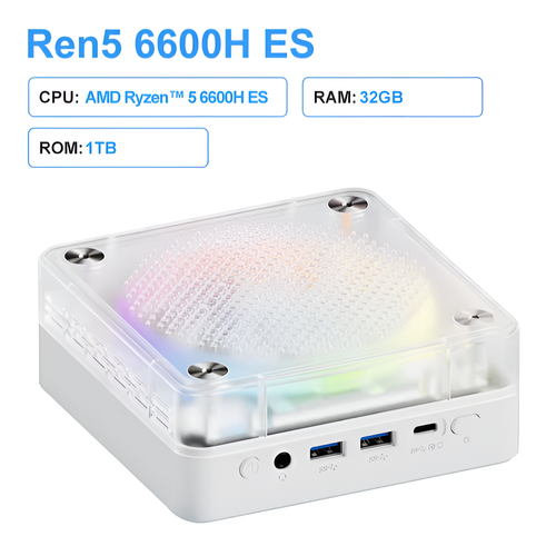Мини-ПК Genmachine AMD R5 6600H ES Radeon 660M, 32GB/1TB, Windows 11