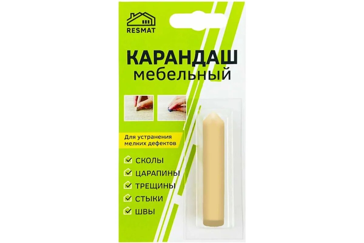 Мебельный карандаш Resmat цвет бук осенний блистер 2609