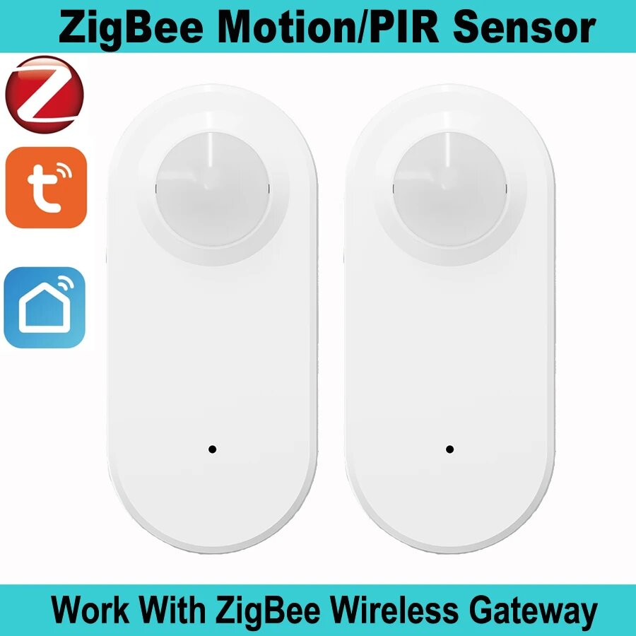 Tuya WiFi Zigbee PIR датчик движения умный дом инфракрасный детектор человеческого тела безопасность умная жизнь работает с Alexa Google Home, 2PCS Zigbee PIR