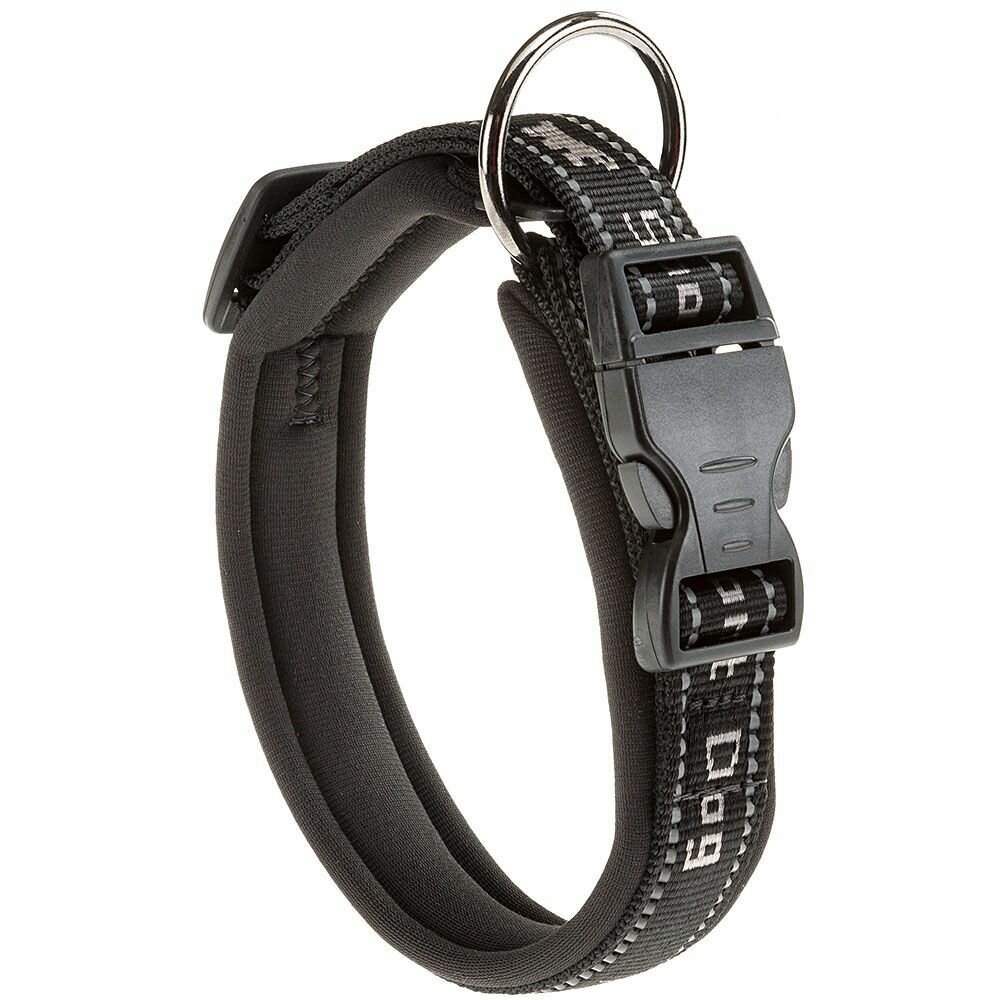 Ошейник Ferplast SPORT DOG C25/55 с адресником и мягкой подкладкой, светоотражающий, серый