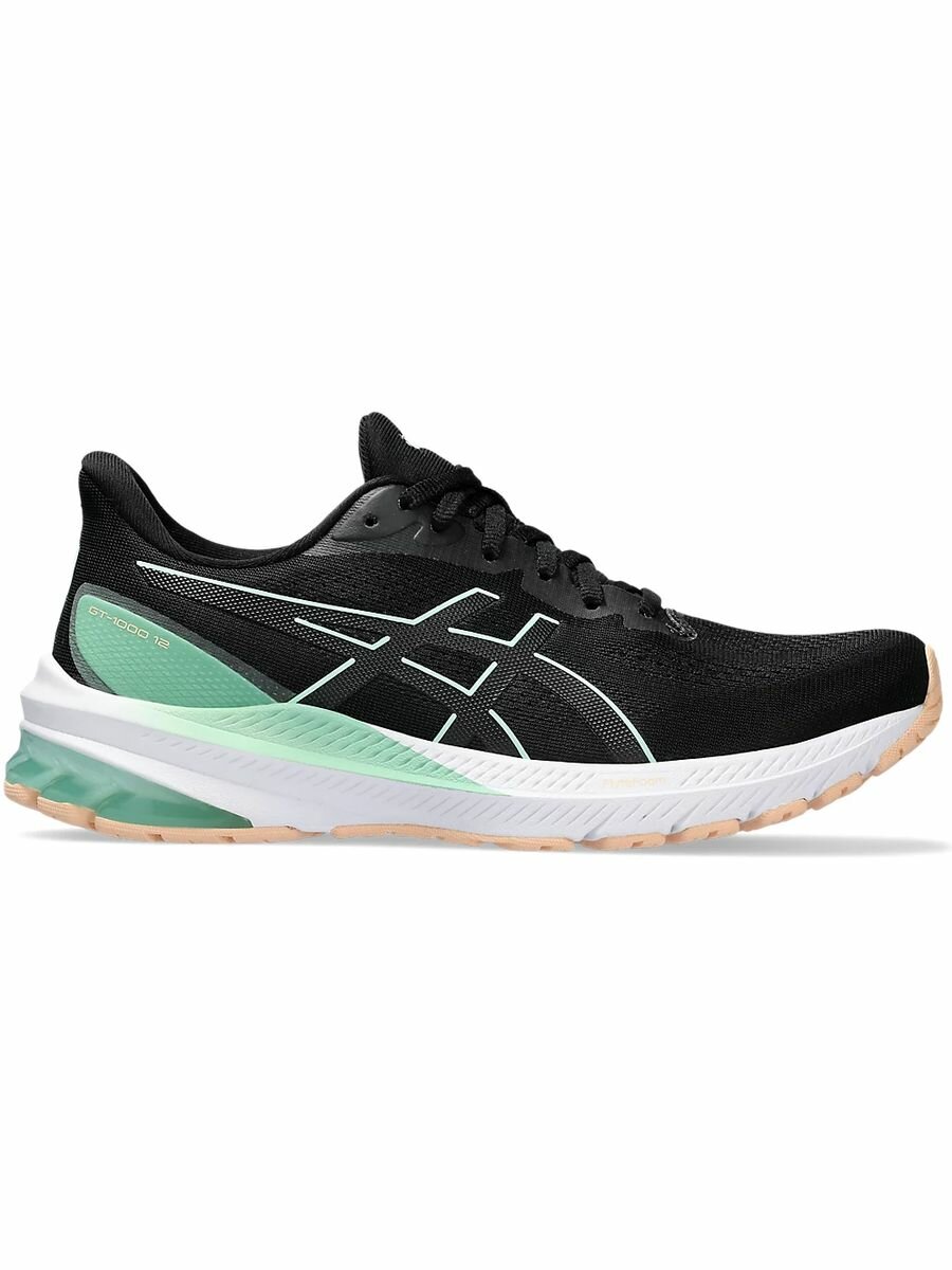 Кроссовки ASICS GT-1000 12 W, полнота F, размер 7 US, зеленый/черный